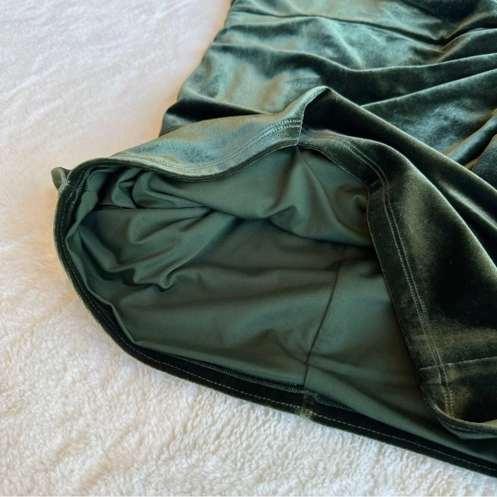 Majorelle NWOT Asbury Velvet Green Sleeveless Mini Dress S
